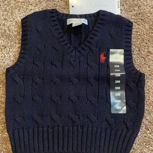 NWT RALPH LAUREN POLO Sweater Vest Infant Boy